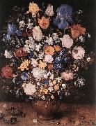 BRUEGHEL, Jan the Elder Bouquet in a Clay Vase f China oil painting reproduction